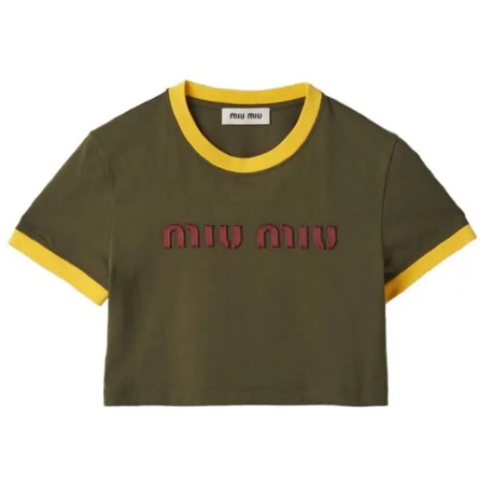 EXTREMELY RARE Miu Miu Embroidered Cropped Shirt - Picture 6 of 8